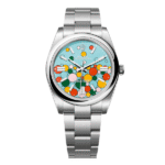 Rolex Oyster Perpetual 41mm 124300 Mặt Số Ice Blue Họa Tiết Celebration Steel