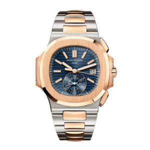 Patek Philippe Nautilus Chronograph 5980/1AR-001 40.5mm Blue Dial Rose Gold Demi