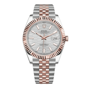 Rolex Datejust 41mm Demi Rose Gold White Motif Dial 126331
