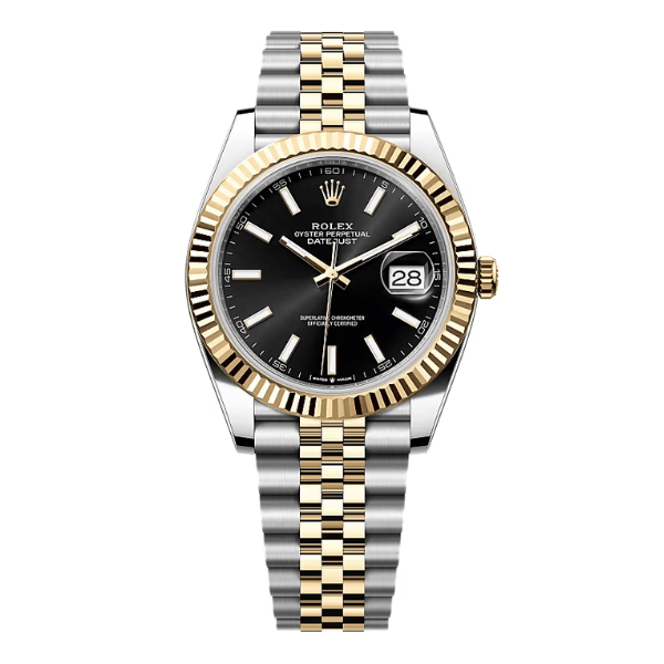Rolex Datejust M126333-0014 41mm Black Dial Yellow Gold Steel