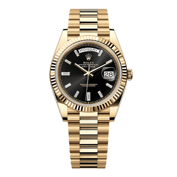 Rolex Day Date M228238-0004 40mm Black Dial Yellow Gold