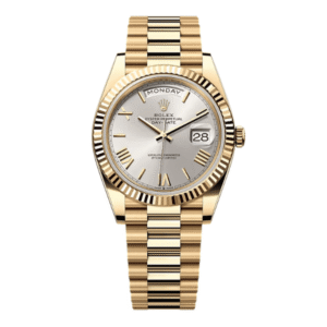 Rolex Day Date 40mm 180gram Yellow Gold Sliver Dial 228238