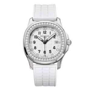 Patek Philippe Aquanaut 5067A-025 35.6mm White Dial Diamond Bezel Moissanite Steel – CustomizeVersion