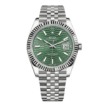 Rolex Datejust 41mm Sliver Green Motif Dial 126334