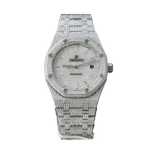 Audemars Piguet Royal Oak 15400ST 41mm Full Moissanite Hongkong – Customize Diamod