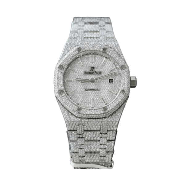 126333-0018-5-3.png Audemars Piguet Royal Oak 15400ST 41mm Full Moissanite Hongkong – Customize Diamod