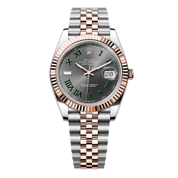 Rolex Datejust M126331-0016 41mm Wimbledon Demi Rose Gold Steel