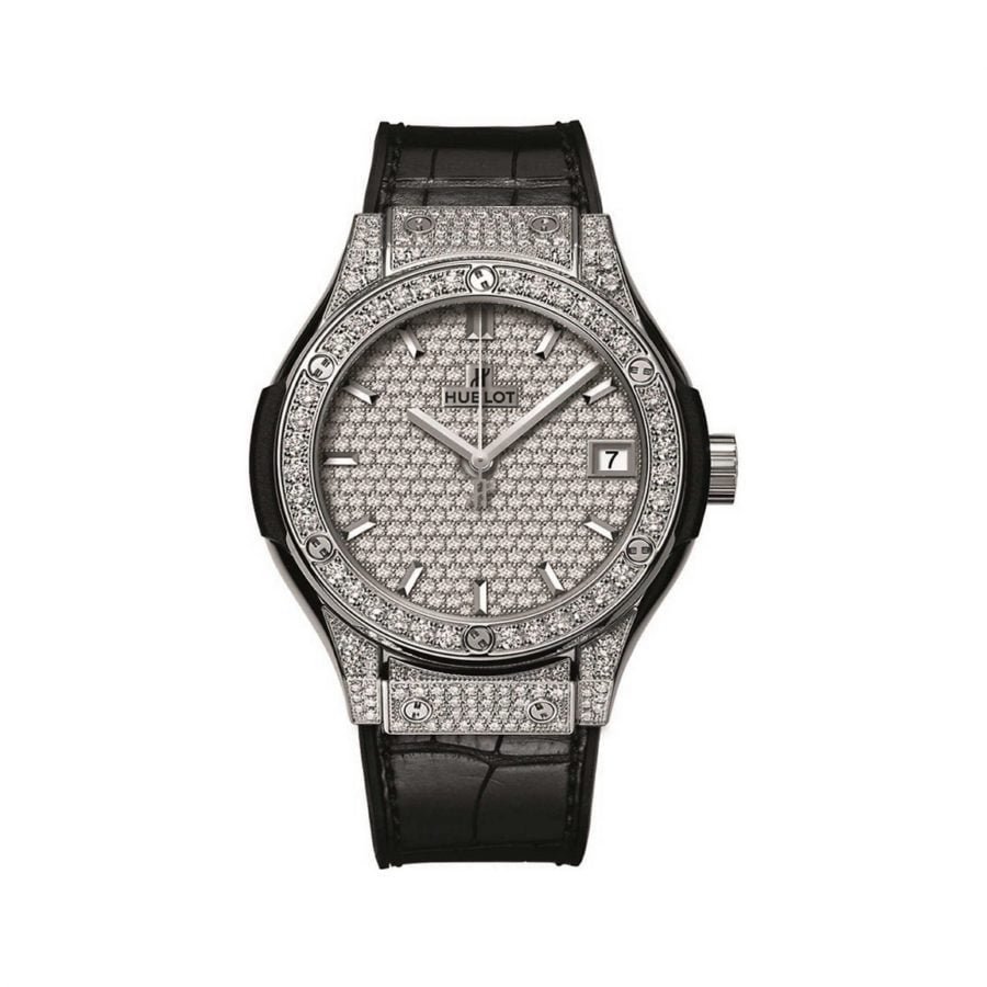 Hublot Classic Fusion Diamonds Moissanite Pave 38mm Dial Moissanite – Handcrafted Diamod