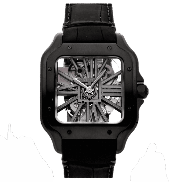 Cartier Santos Large Skeleton Black 39mm