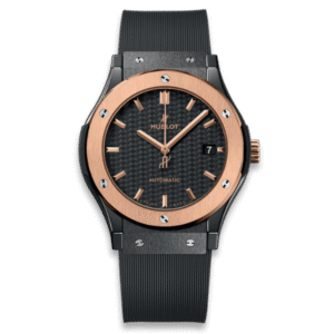 Hublot Classic Fusion Ceramic Carbon Dial King Gold JJZ 42mm Base
