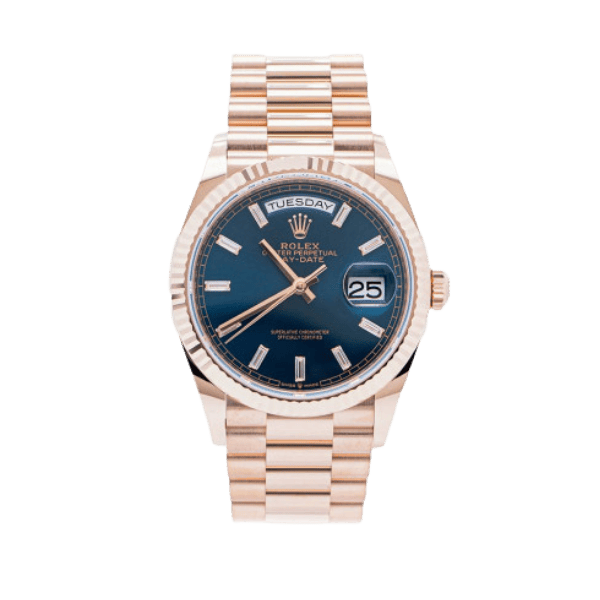 Rolex Day Date 228235-0085 40mm Blue Dial Rose Gold