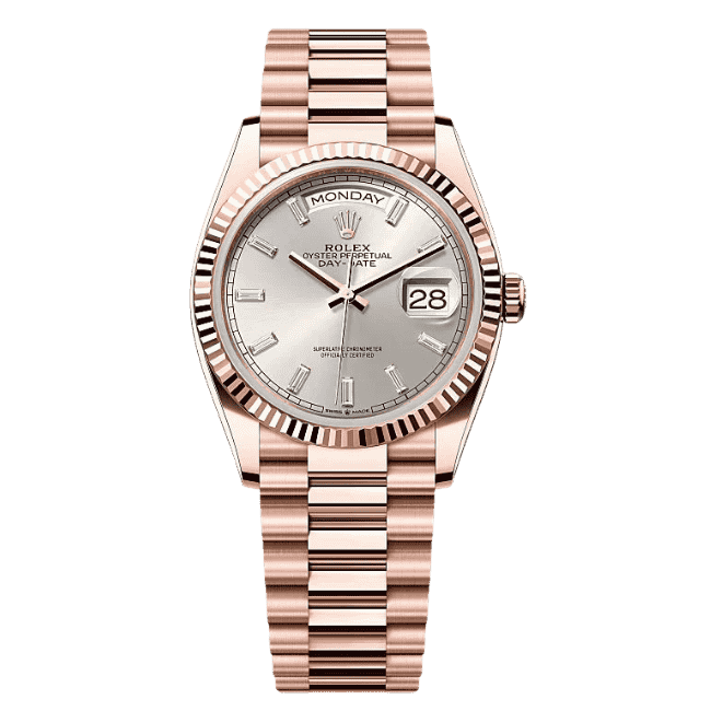 Rolex Day Date Rolex M128235-0087 Silver Dial 36mm