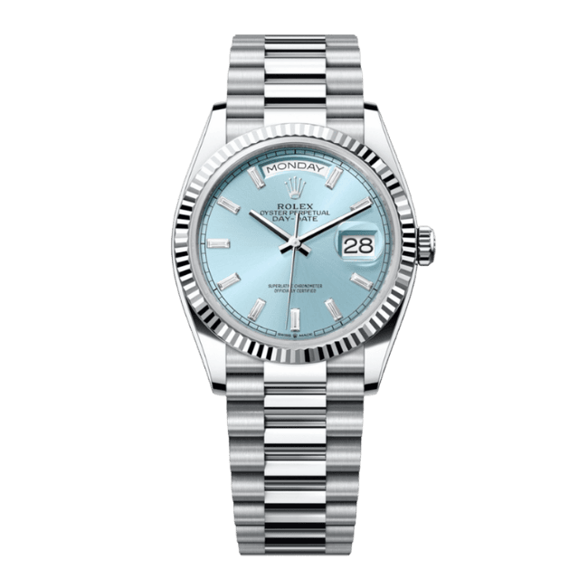 Rolex Day Date M128236-0009 36mm Ice Blue