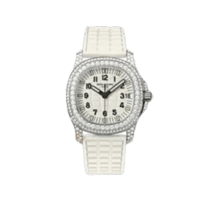 Patek Philippe Aquanaut 5067A-011 White full moissanite 35mm – Handcrafted Diamod