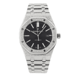 Audemars Piguet Royal Oak Frosted Gold 41mm Black Dial Steel