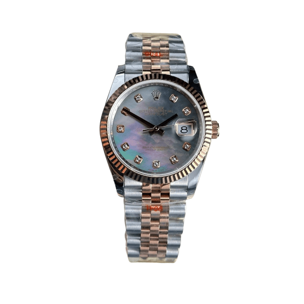 Rolex Datejust 126231 36mm Xà Cừ Tím Dial Rose Gold