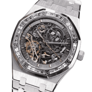 Audemars Piguet Royal Oak Frosted Gold Double Balance Wheel Openworked 41mm benzen Baugette