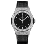 Hublot Classic Fusion Diamonds Moissanite Pave 38mm Black Dial – Handcrafted Diamod