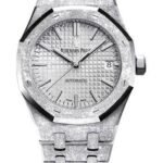 Audemars Piguet Royal Oak Frosted Gold 41mm Silver Dial Steel