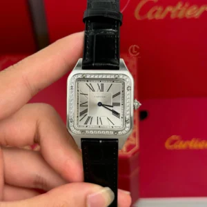 Cartier Santos – Dumont White Dial Benzel Swarovski 38mm x 27.5mm Steel