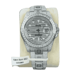 Rolex GMT - Master II 40mm Custom Full Moissanite Baguette HongKong - Customize Diamod